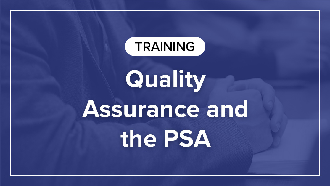 Quality Assurance and the PSA